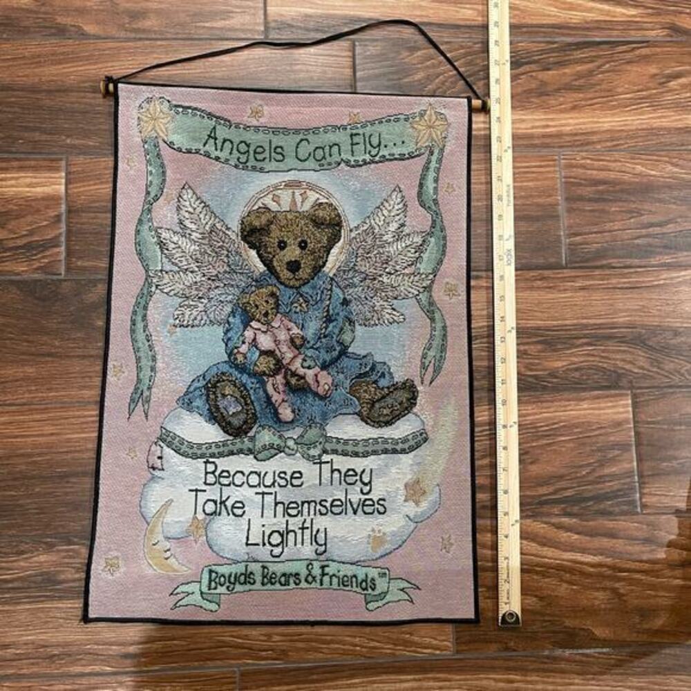 Vintage 90s Boyd's Bears Angelica Guardian Wall Hanging 17'' x 25''‎ Collectible - Picture 4 of 5